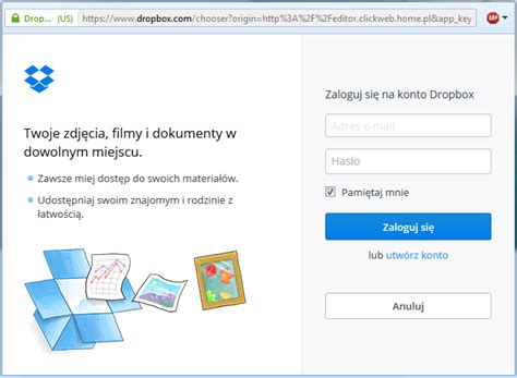 dropbox logowanie.